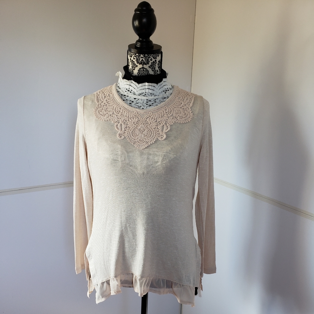 Karen Brooks tunic with ruffle hem